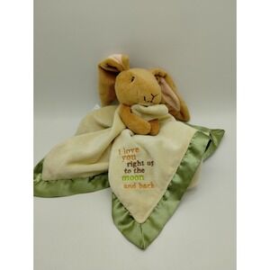 Guess How Much I Love You to the Moon & Back Bunny Rabbit Lovey Security Blanket
